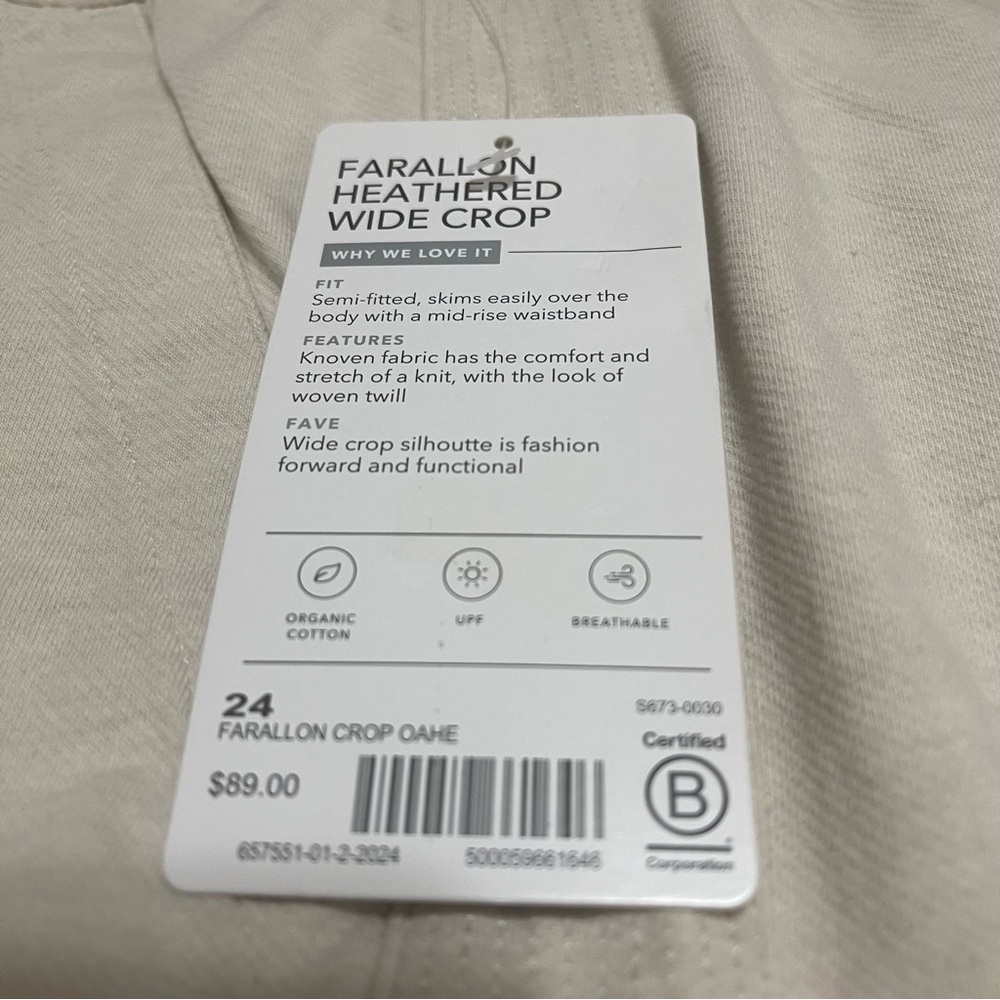 Size 24 (3X) Athleta Farallon Wide Leg Crop Pants NWT